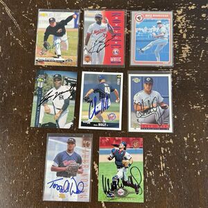 MLB Baseball In Person Autos 8 Card Lot Billy Wagner Jonathan Nunnally Chad Ogea